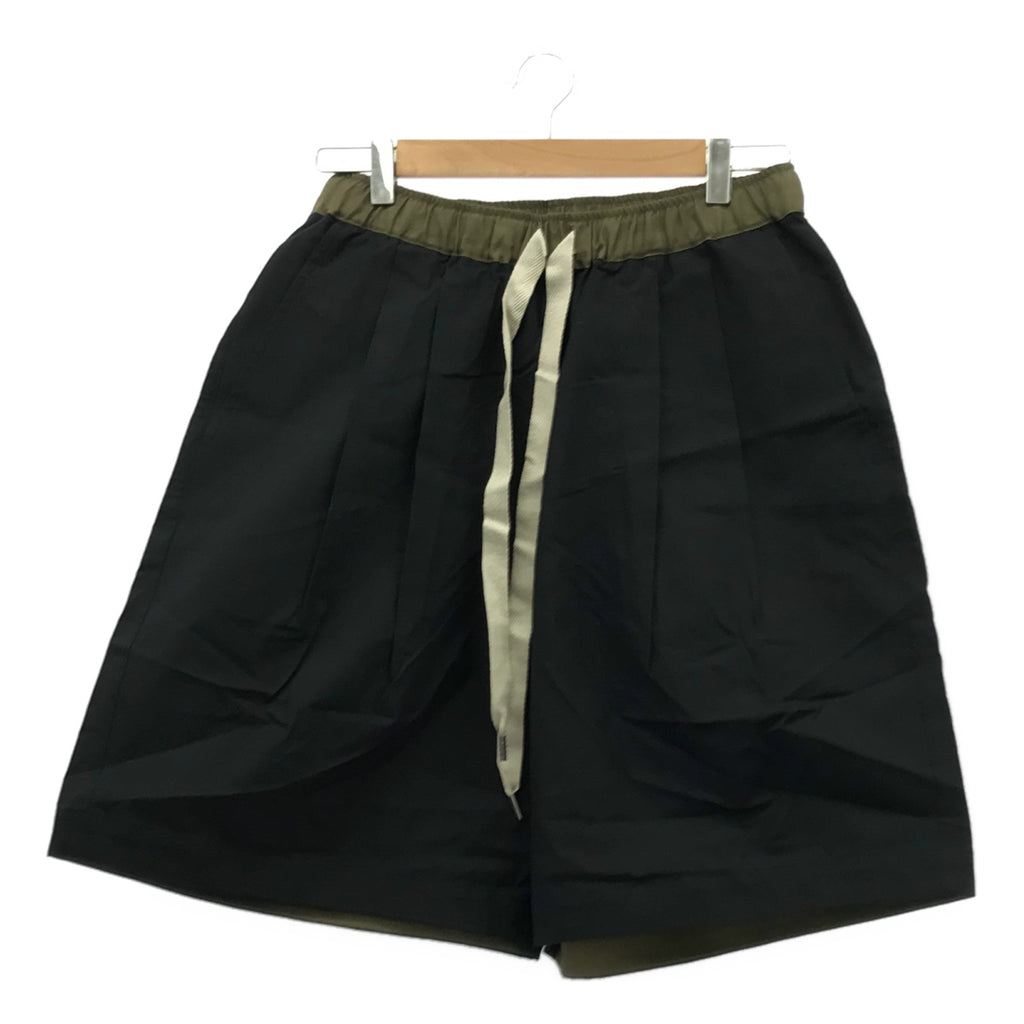 【신품】 prasthana / 프라스타나 | 2 tuck baggy shorts / 바지 | M | 블랙 | 남성
