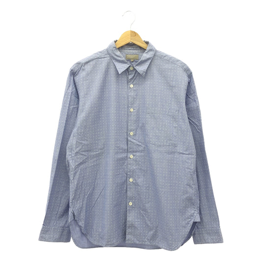 MARGARET HOWELL | Cotton all-over print regular collar shirt | L | Blue | Men's