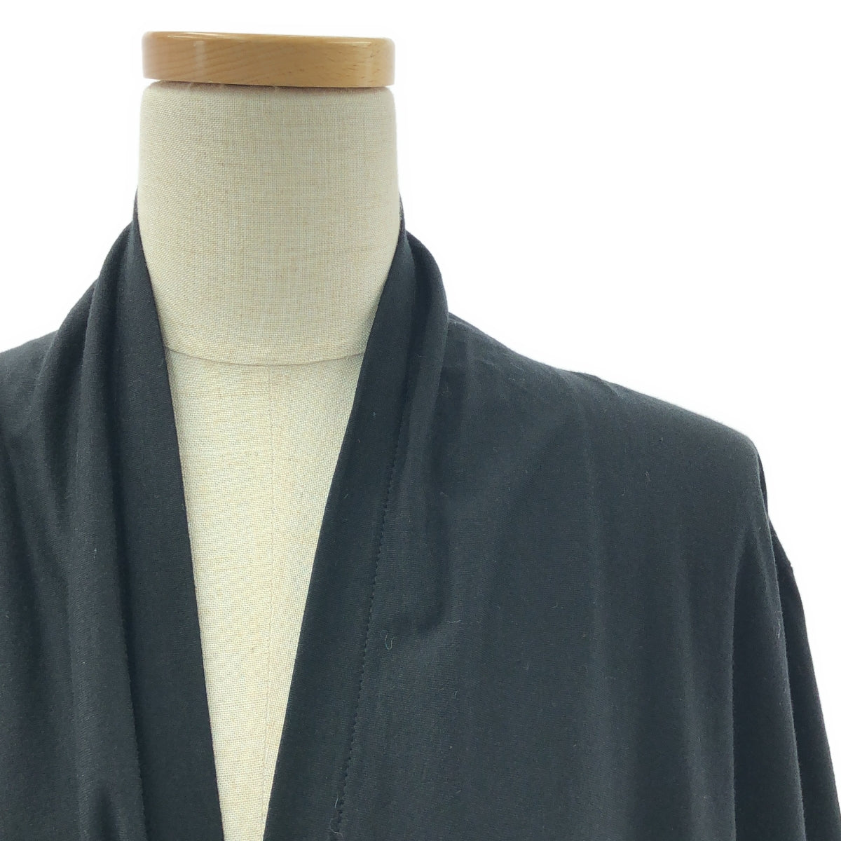 【美品】  LIMI feu / リミフゥ | Ly/C Plain Stitch Drape long cardigan ドレープ カーディガン | 2 | ブラック | レディース
