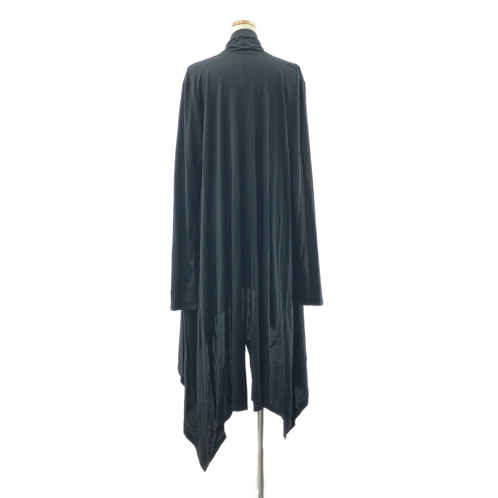 【美品】  LIMI feu / リミフゥ | Ly/C Plain Stitch Drape long cardigan ドレープ カーディガン | 2 | ブラック | レディース
