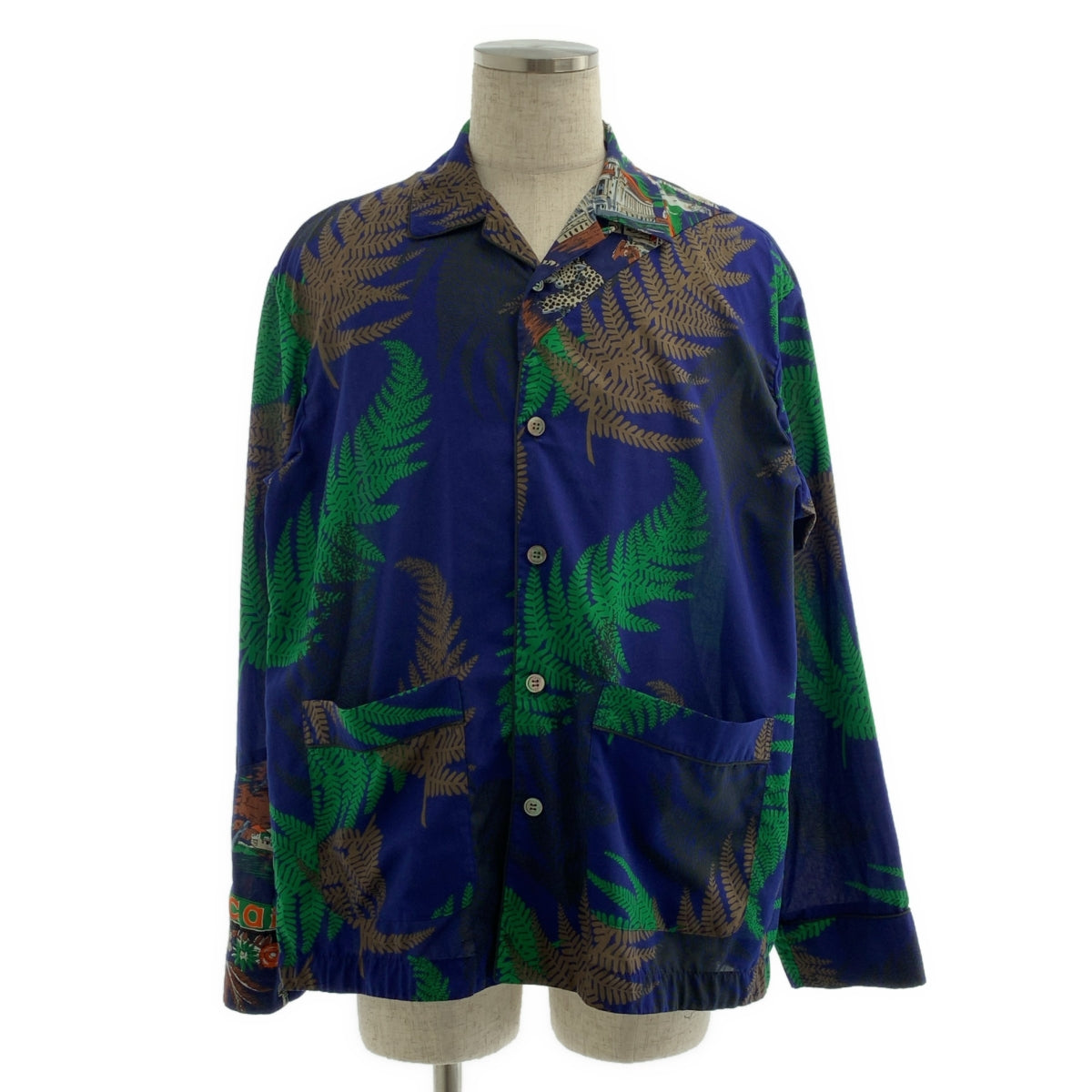 sacai / サカイ | 2021SS | Archive Print Mix Shirt / アーカイブ プリント ミックス オープンカラー オーバーシャツ ジャケット | 2 | メンズ