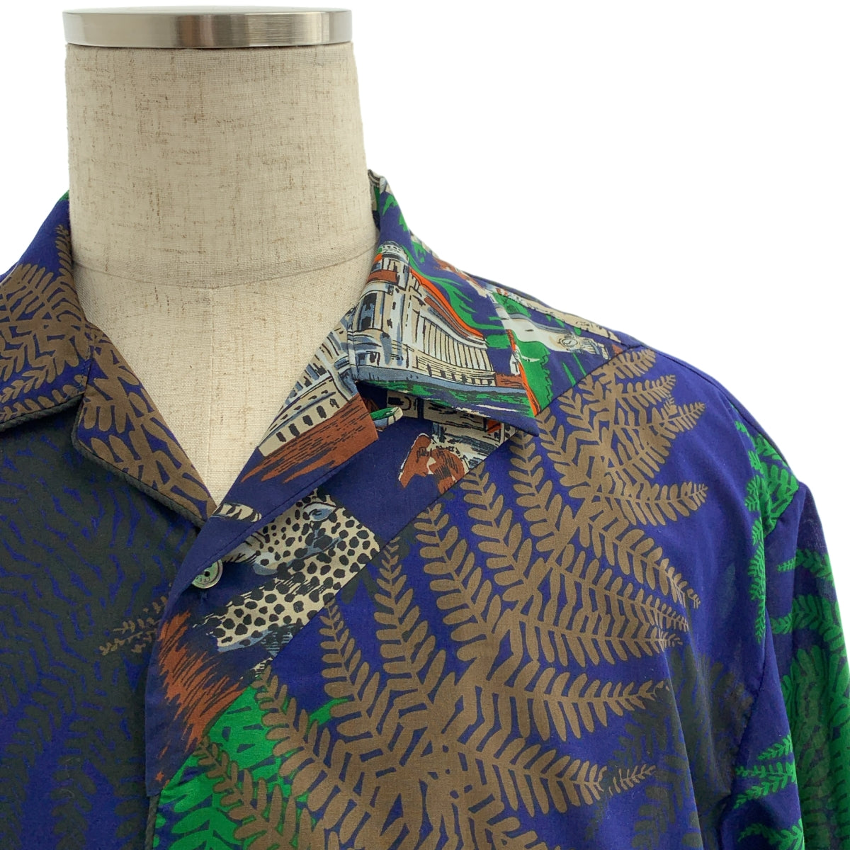 sacai / サカイ | 2021SS | Archive Print Mix Shirt / アーカイブ プリント ミックス オープンカラー オーバーシャツ ジャケット | 2 | メンズ