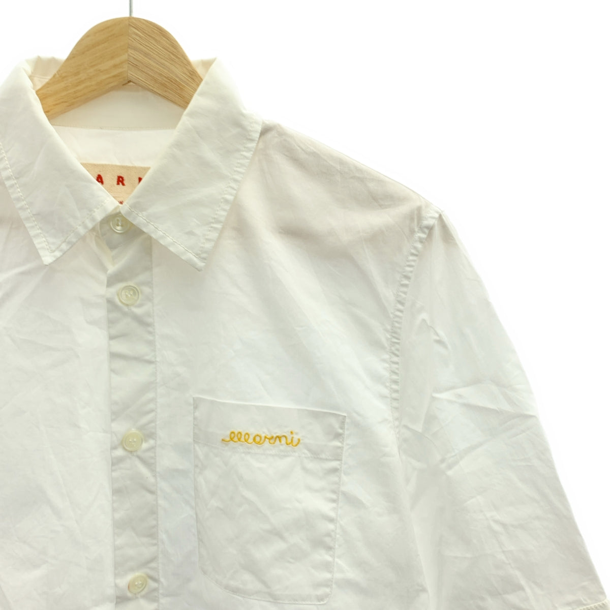 MARNI / マルニ | 2023SS | ロゴ刺しゅう クロップド 半袖シャツ | 40 | レディース