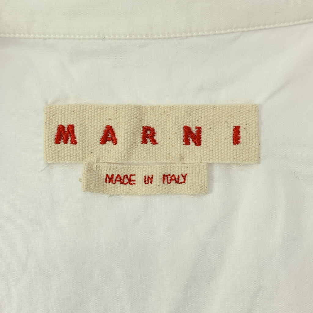 MARNI / マルニ | 2023SS | ロゴ刺しゅう クロップド 半袖シャツ | 40 | レディース