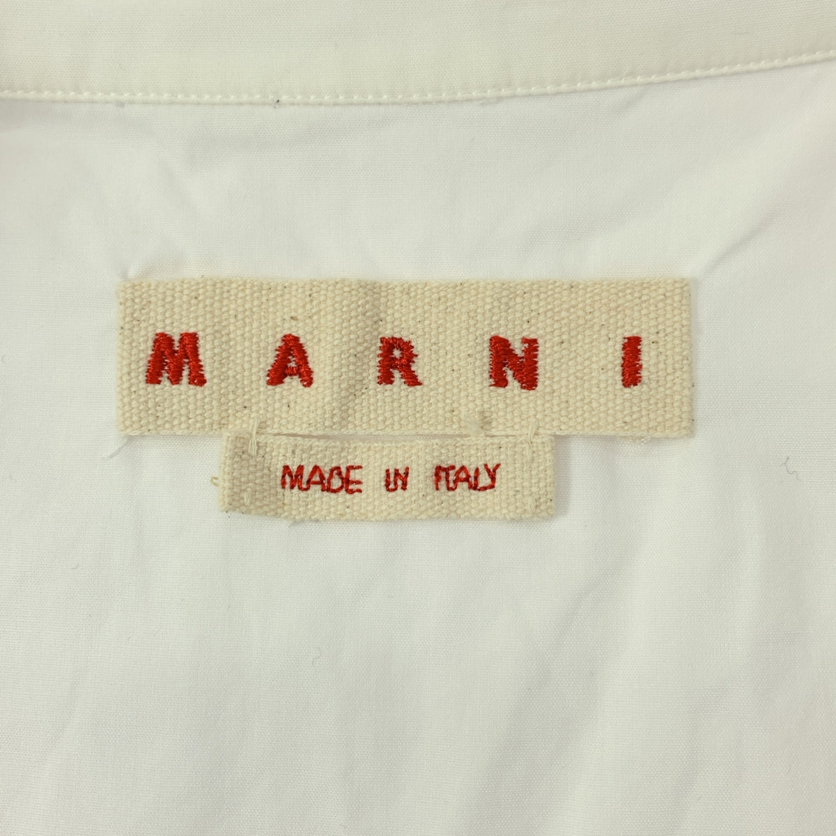 MARNI / マルニ | 2023SS | ロゴ刺しゅう クロップド 半袖シャツ | 40 | レディース
