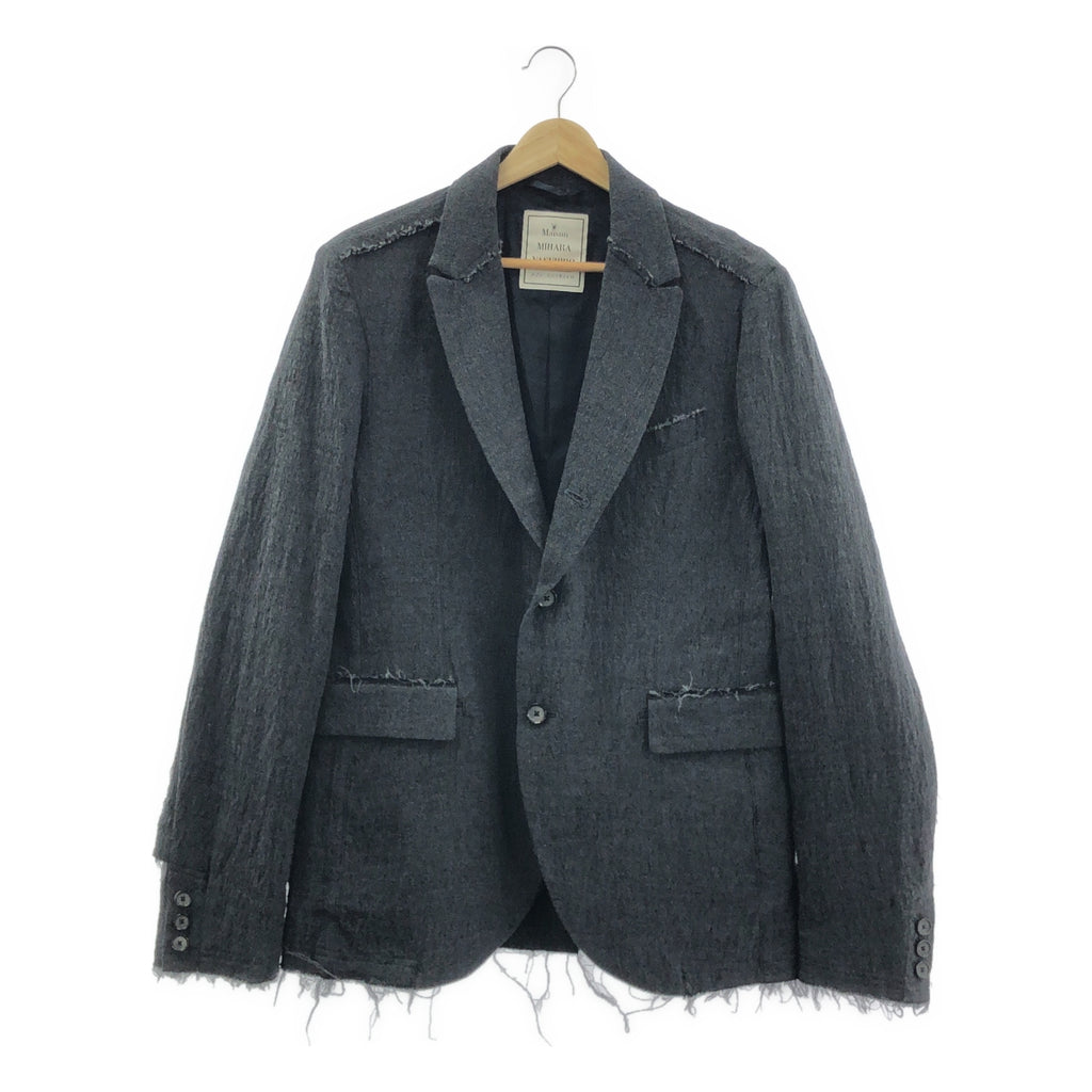 Maison MIHARA YASUHIRO / メゾンミハラヤスヒロ | ウール インサイドアウト カットオフ 3B テーラードジャケット | 44 | メンズ