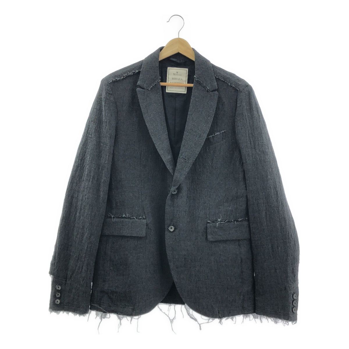 Maison MIHARA YASUHIRO / メゾンミハラヤスヒロ | ウール インサイドアウト カットオフ 3B テーラードジャケット | 44 | メンズ