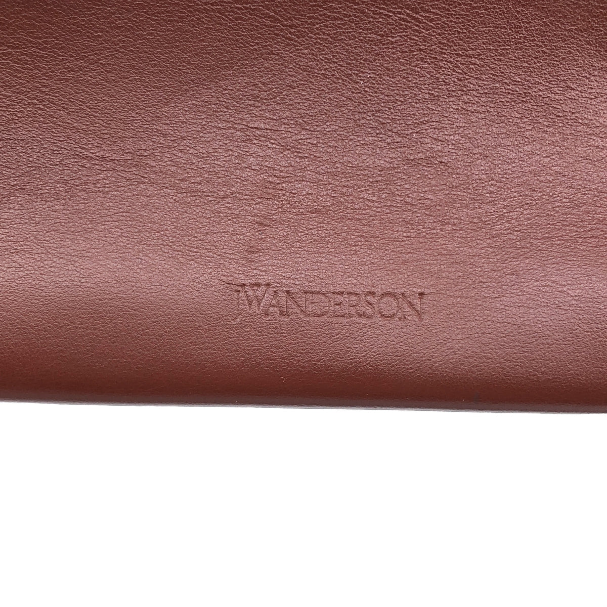 JW Anderson 棕色女士真皮單肩包，配有Logo肩帶，成色極佳。