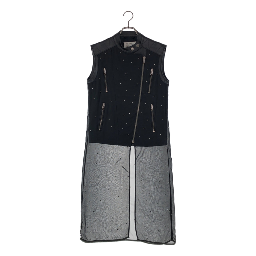 Maison Martin Margiela / メゾンマルタンマルジェラ | 2012SS | シフォンドッキング レイヤード レザーベスト | 38 | レディース