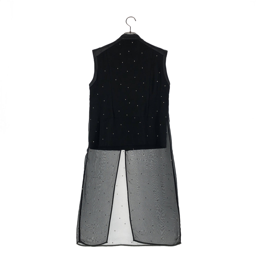 Maison Martin Margiela / メゾンマルタンマルジェラ | 2012SS | シフォンドッキング レイヤード レザーベスト | 38 | レディース