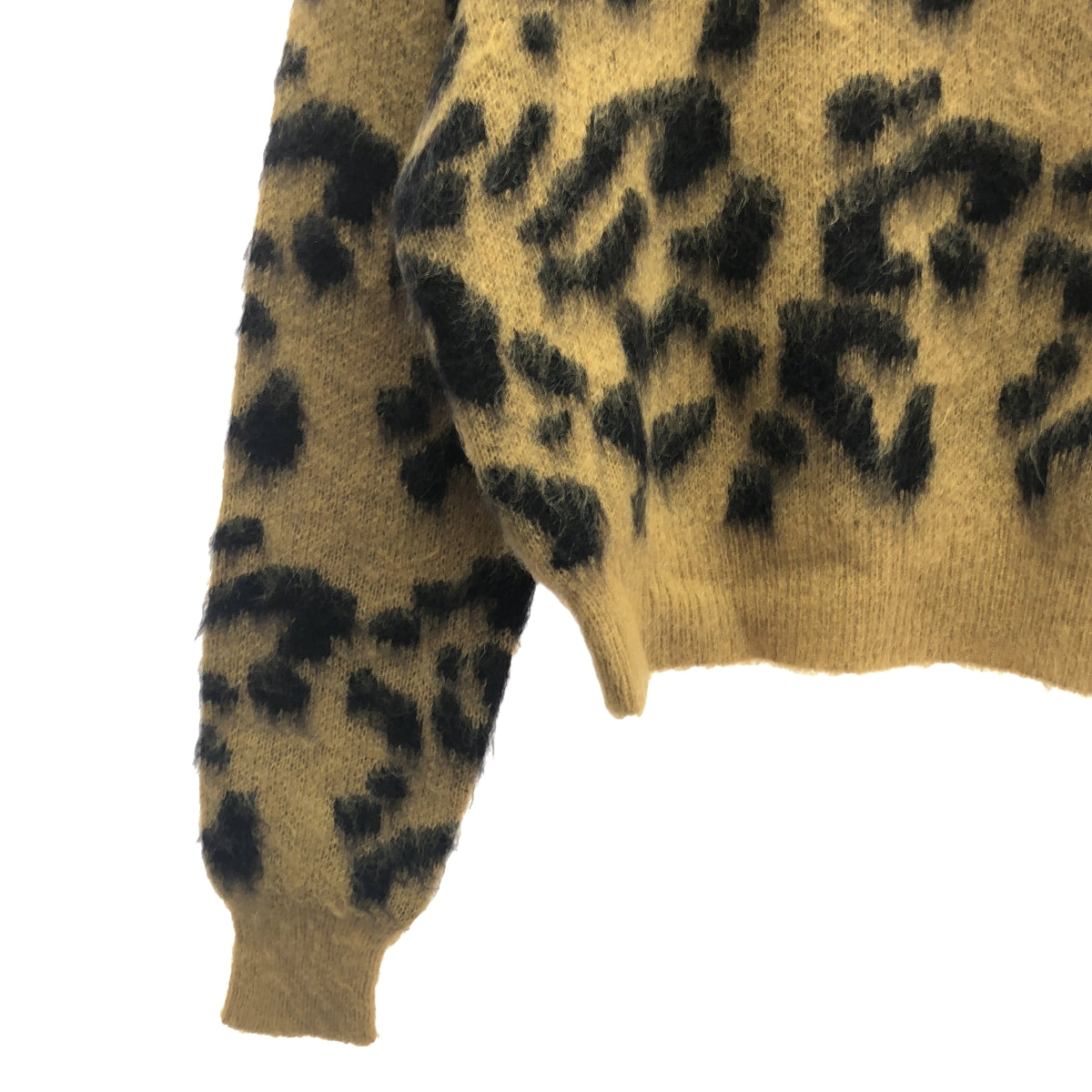 TOGA PULLA | Wool nylon leopard knit | 36 | Camel / Black | Women's