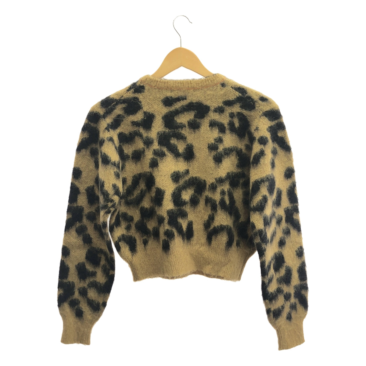 TOGA PULLA | Wool nylon leopard knit | 36 | Camel / Black | Women's