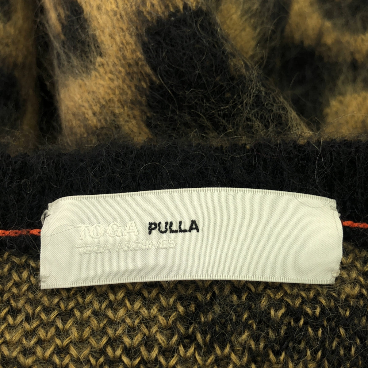 TOGA PULLA | Wool nylon leopard knit | 36 | Camel / Black | Women's