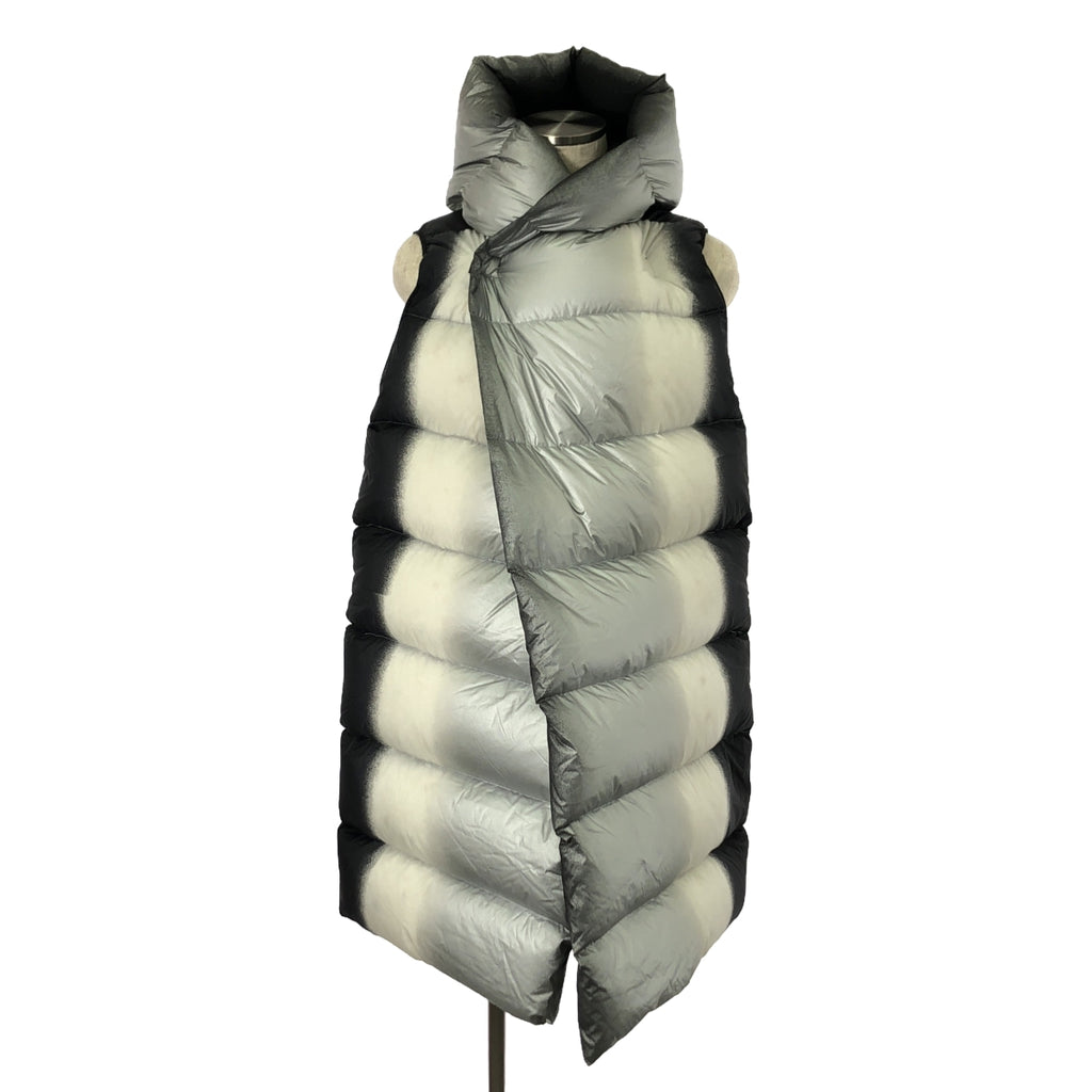 【美品】  Rick Owens / リックオウエンス | 2019FW | Quilted Puffer Long Vest Jacket ダウンコート | 46 | ブラック/シルバー/ホワイト | メンズ