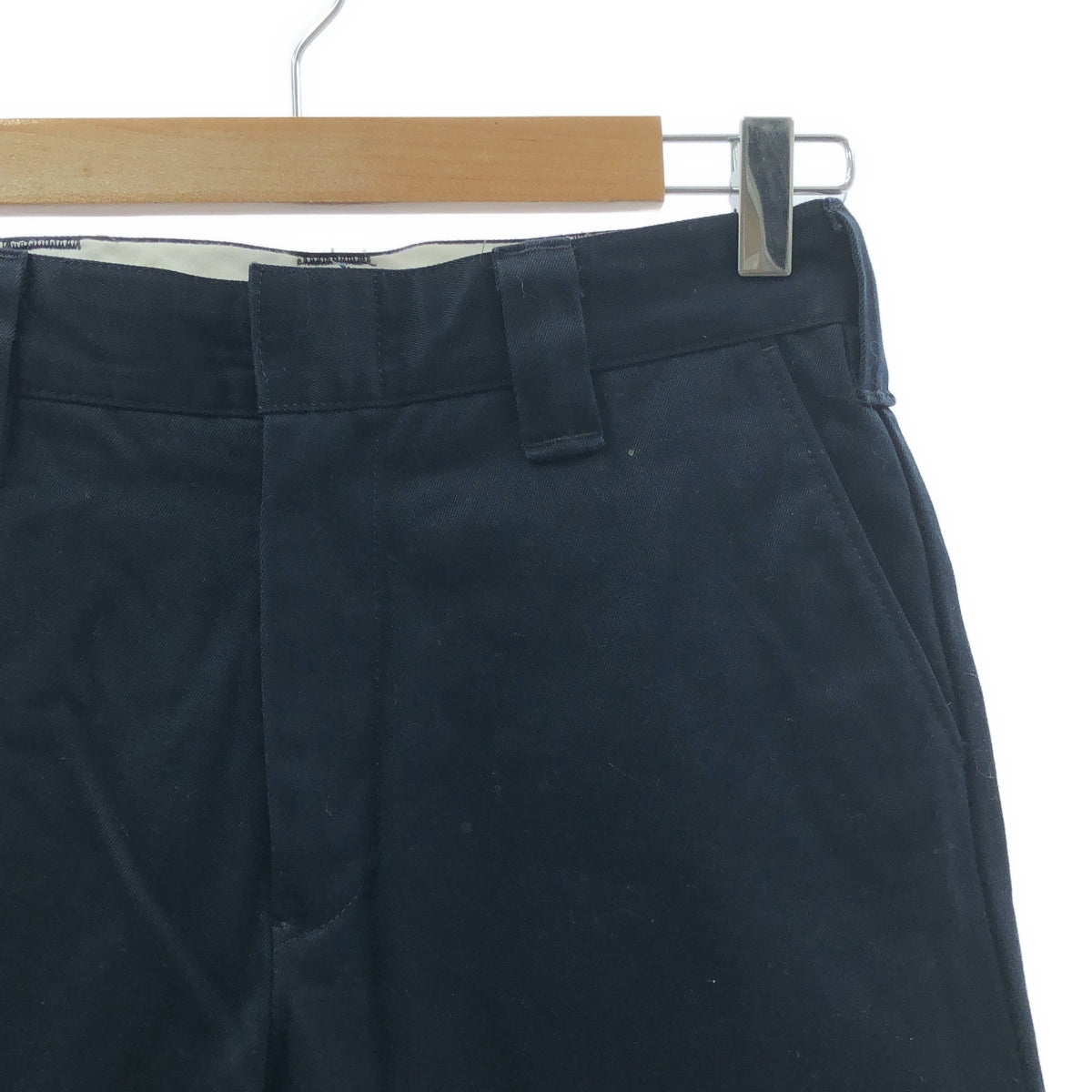HYKE / ハイク | Wide pants / ワイド コットン チノパンツ | 1 | ネイビー | レディース