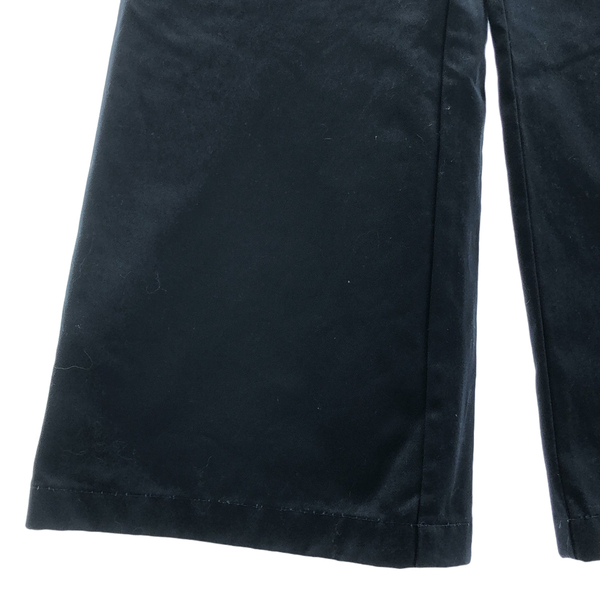 HYKE / ハイク | Wide pants / ワイド コットン チノパンツ | 1 | ネイビー | レディース
