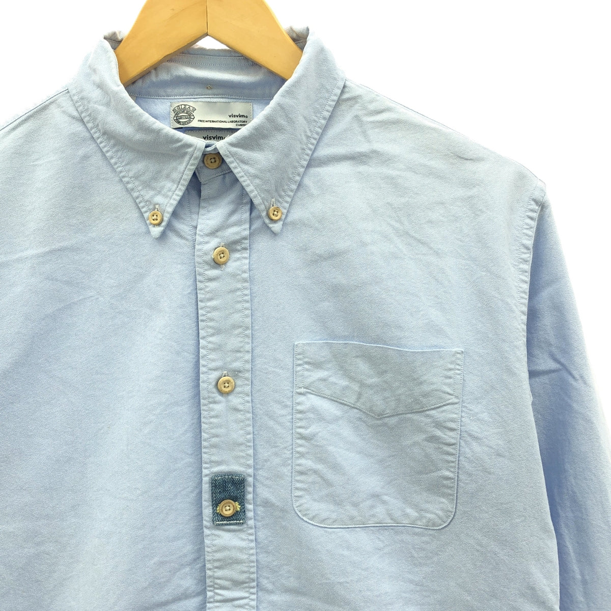 visvim / ビズビム | 2014SS | V+V B.D. OXFORD SHIRT L/S GIZA ギザコットン オックスフォード シャツ | 1 | ライトブルー | メンズ