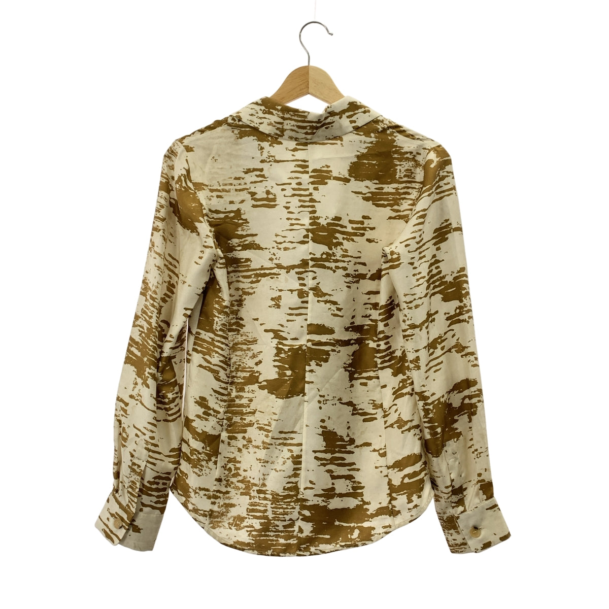 [狀況極佳] Max Mara Eris 印花襯衫外套 | 尺寸 36 | 卡其色/米色 | 女款