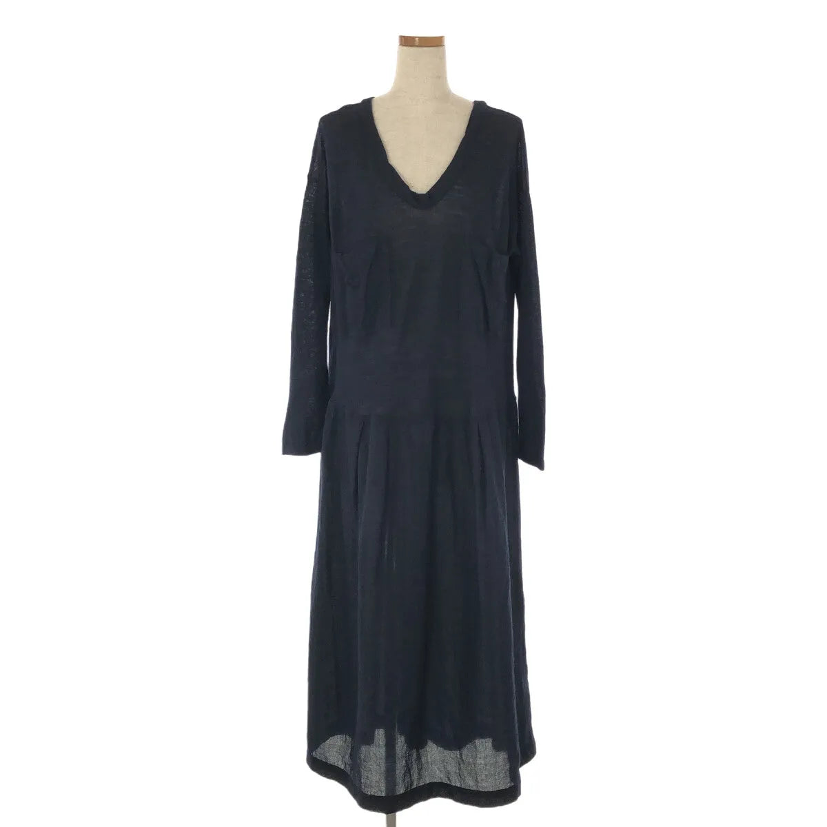 45r / フォーティファイブアール | ダブルポケット ウール ワンピース | 2 | ネイビー | レディース