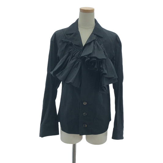 【美品】  Yohji Yamamoto FEMME / ヨウジヤマモトファム | 2006SS | 変形 フリル装飾  ジャケット ブラウス | 2 | ブラック | レディース