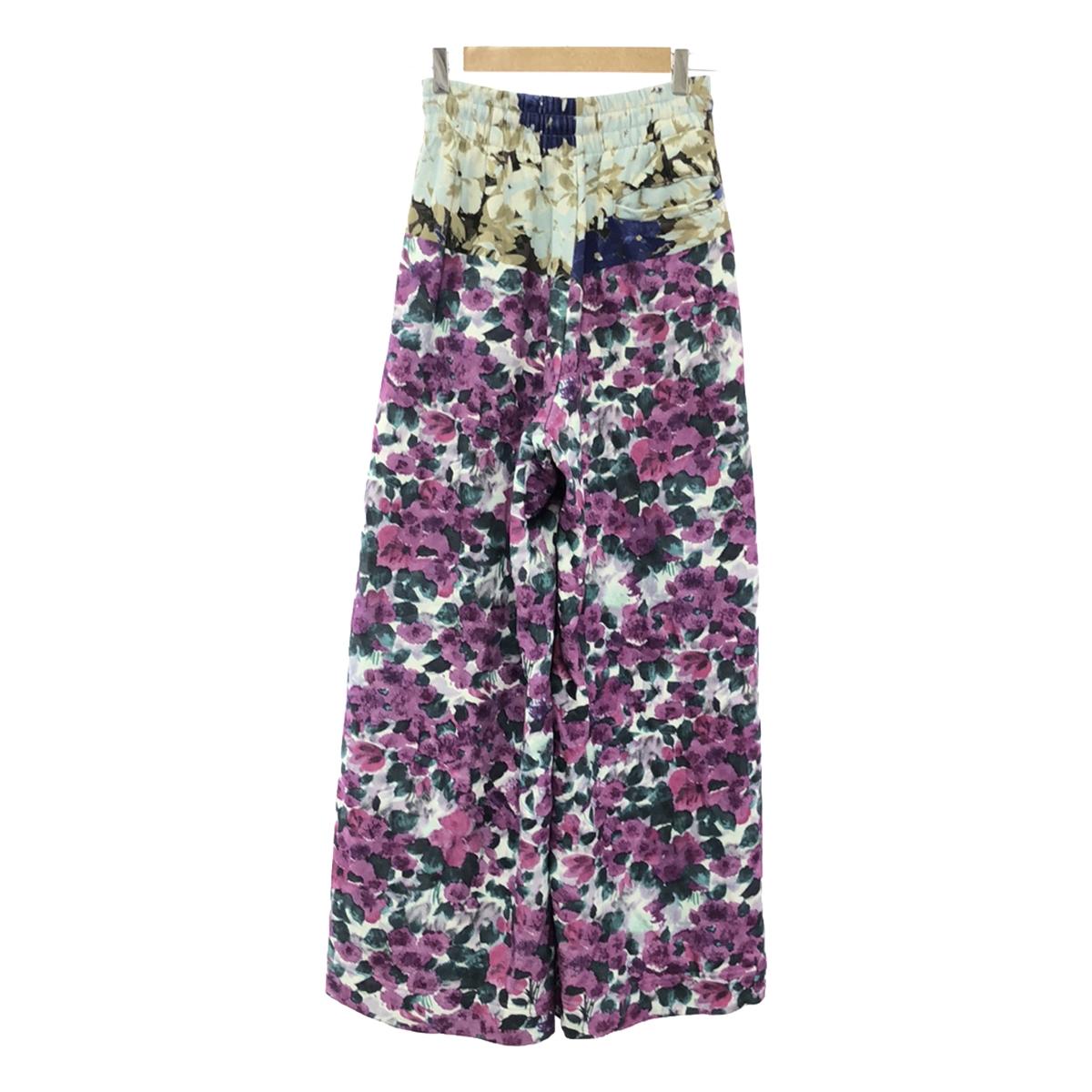 DRIES VAN NOTEN / 드리스 반 노텐 | 2023SS | Floral Wide Cotton Pants / 총 무늬 드로 스트링 플로럴 와이드 스웨트 팬츠 | S | 여성