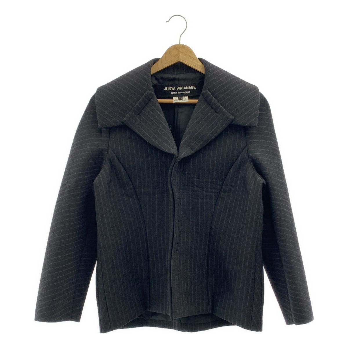 JUNYA WATANABE COMME des GARCONS / 준야와타나베 | 2016AW | 본딩 가공 스트라이프 재킷 | XS |