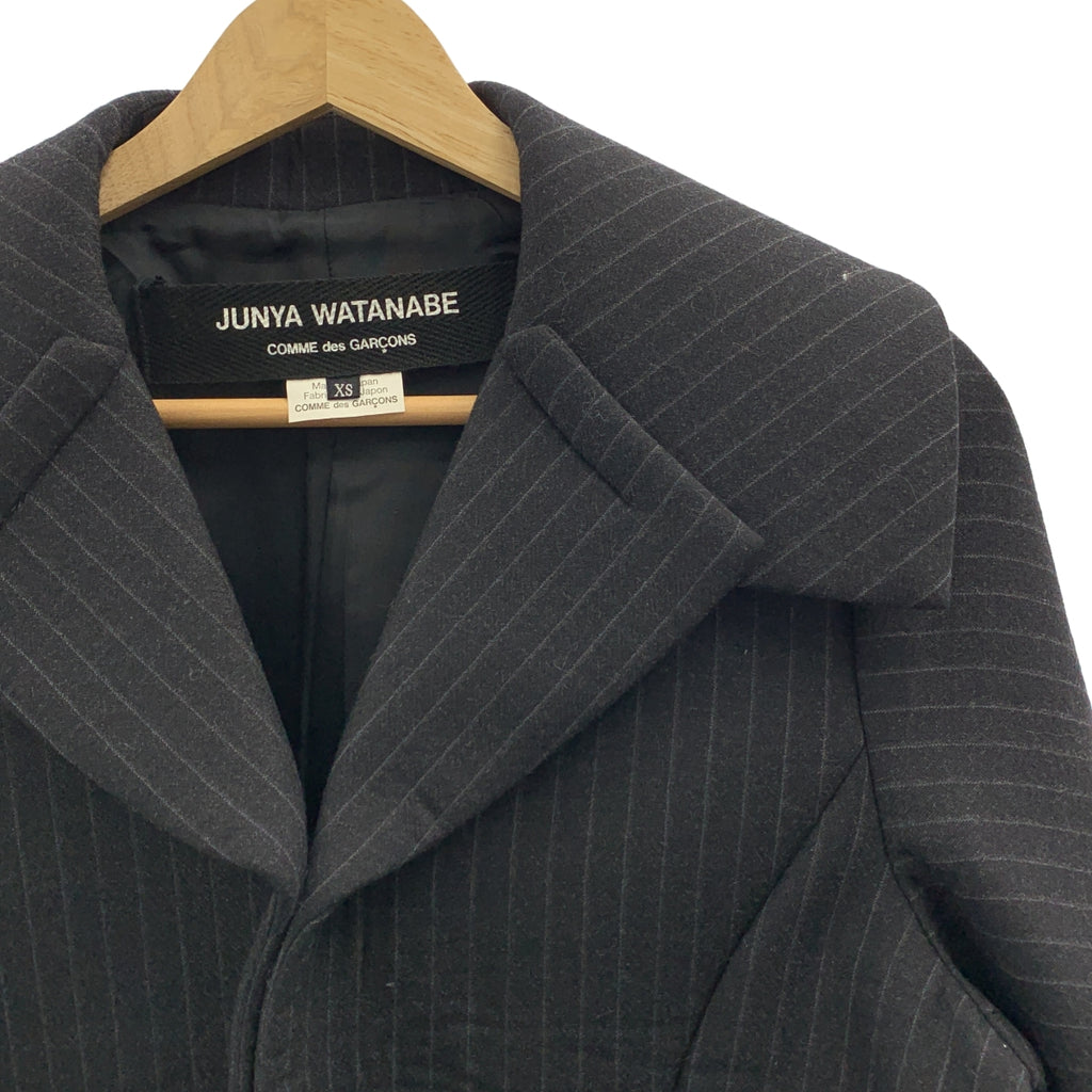 JUNYA WATANABE COMME des GARCONS / 준야와타나베 | 2016AW | 본딩 가공 스트라이프 재킷 | XS |