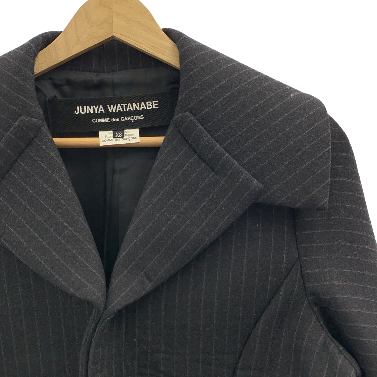 JUNYA WATANABE COMME des GARCONS / 준야와타나베 | 2016AW | 본딩 가공 스트라이프 재킷 | XS |