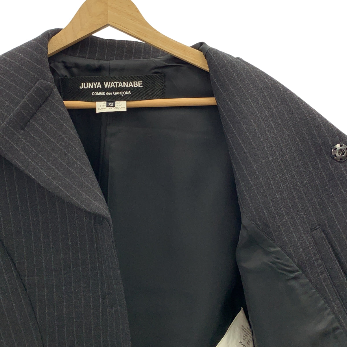 JUNYA WATANABE COMME des GARCONS / 준야와타나베 | 2016AW | 본딩 가공 스트라이프 재킷 | XS |
