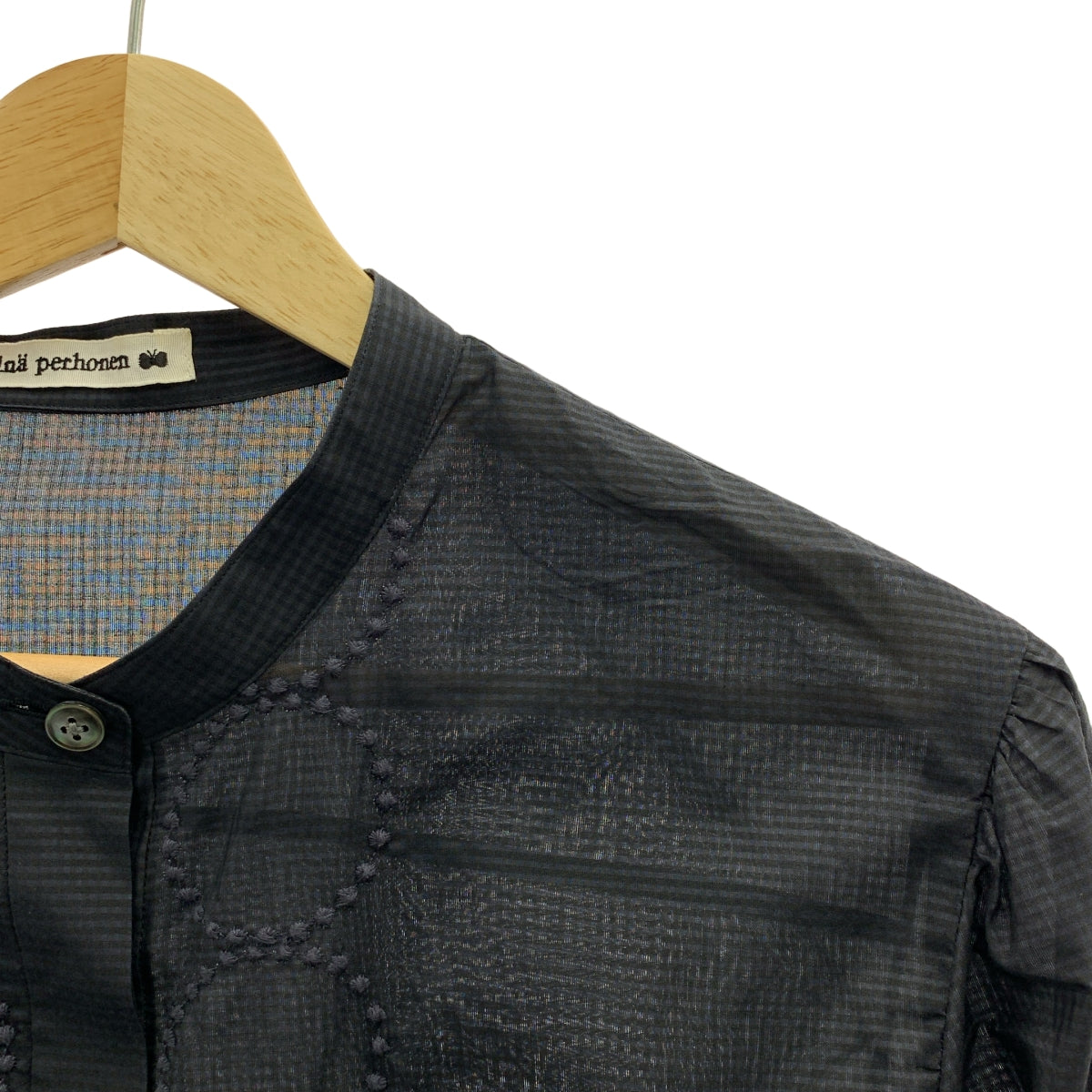 mina perhonen / 미나펠호넨 | tambourine 탬버린 / 코튼 실크 블루존 셔츠 | 40 |