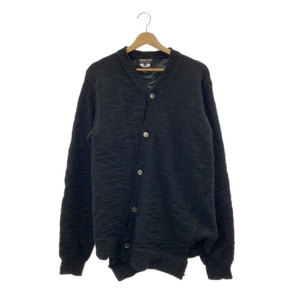 COMME des GARCONS HOMME DEUX / 콤데 갤슨 옴두 | 2023AW | 울 비틀림 비대칭 니트 가디건 | L |