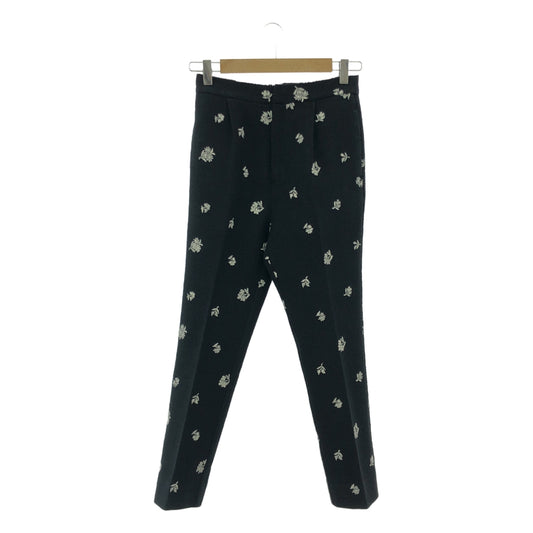 Bluelea / ブルレア | Original embroidery pants オリジナル 刺しゅう ツイード パンツ | 36 | レディース