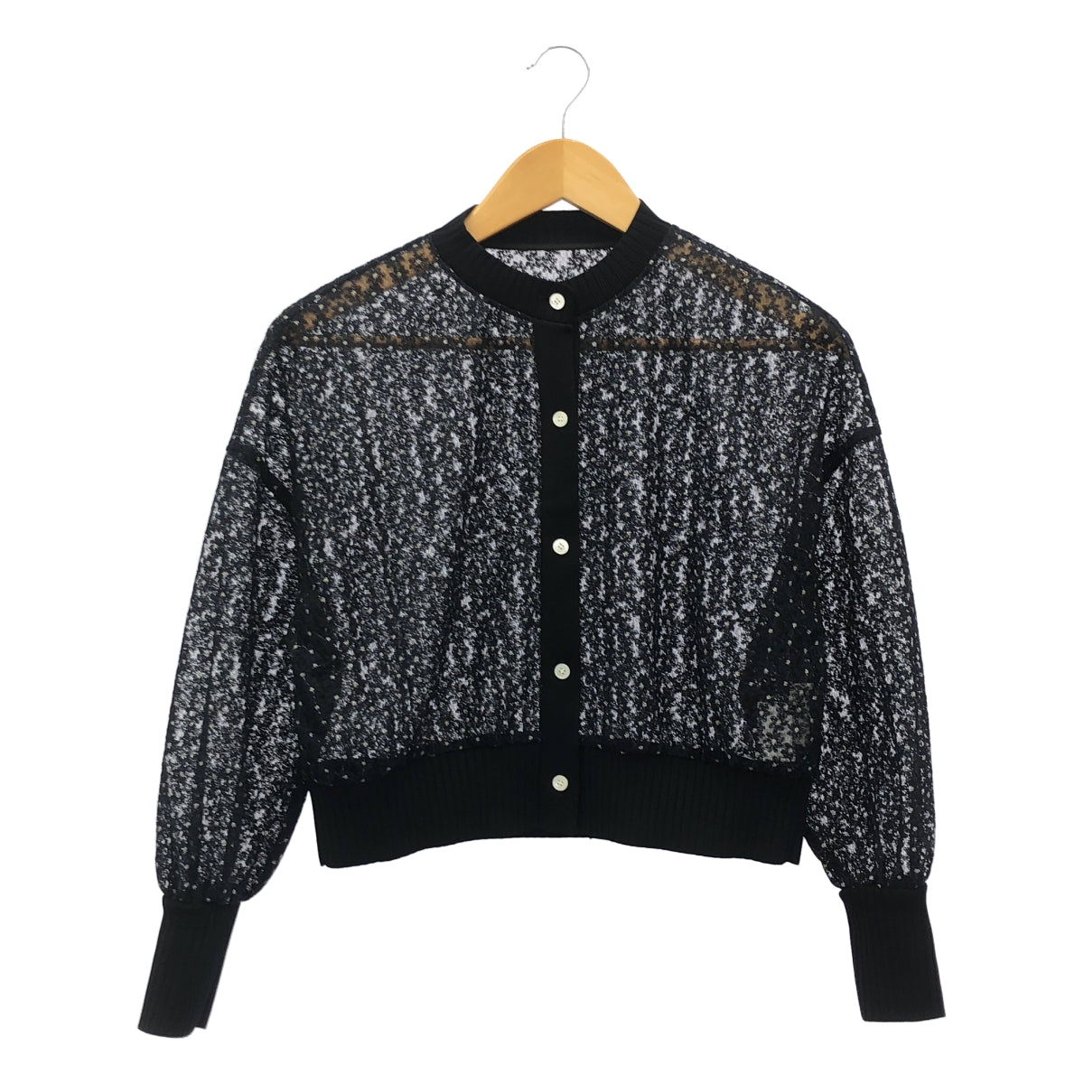 Tomorrowland BALLSEY | 薄紗刺繡蕾絲短款開襟衫 | 尺寸 36 | 女款