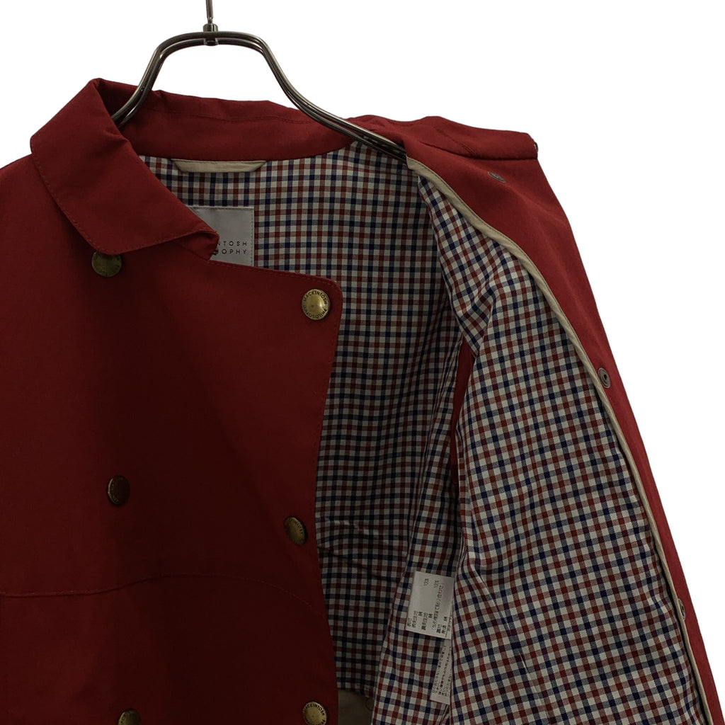 MACKINTOSH PHILOSOPHY / マッキントッシュフィロソフィー | コットン ボンディング ラウンドカラー ダブル コート | 36 | レディース