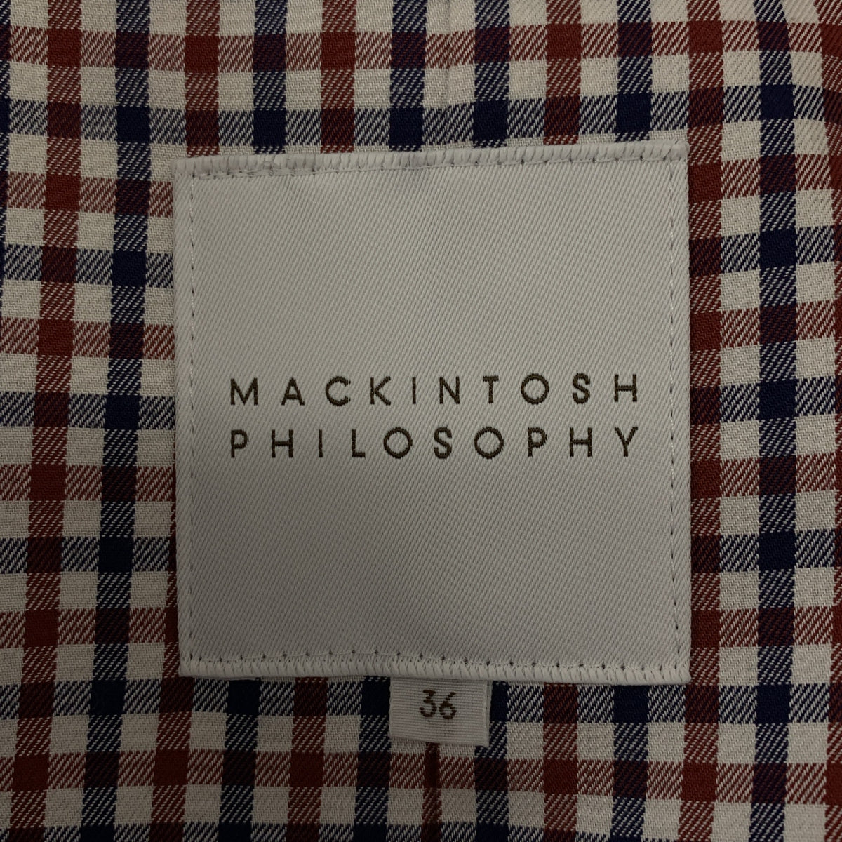 MACKINTOSH PHILOSOPHY / マッキントッシュフィロソフィー | コットン ボンディング ラウンドカラー ダブル コート | 36 | レディース
