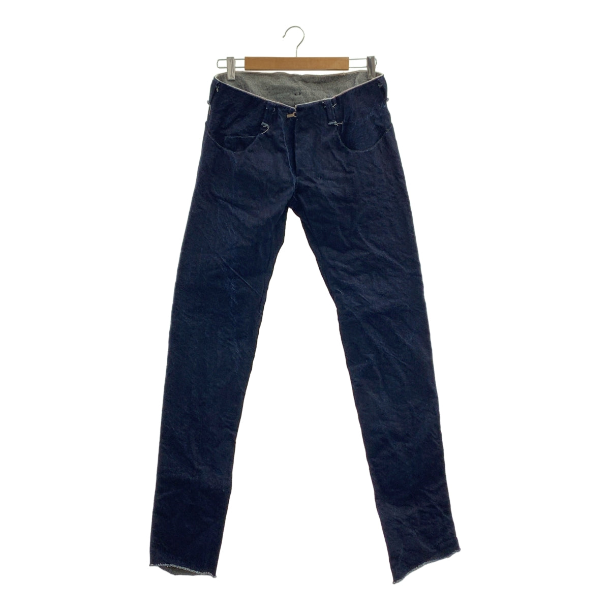 m.a+ / エムエークロス | 立体裁断 フロントホック セルビッチ デニムパンツ |