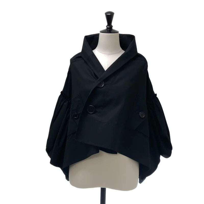 tao COMME des GARCONS / タオコムデギャルソン | 2025SS | 変形 ギャザーワイドスリーブ シングルジャケット | M | レディース