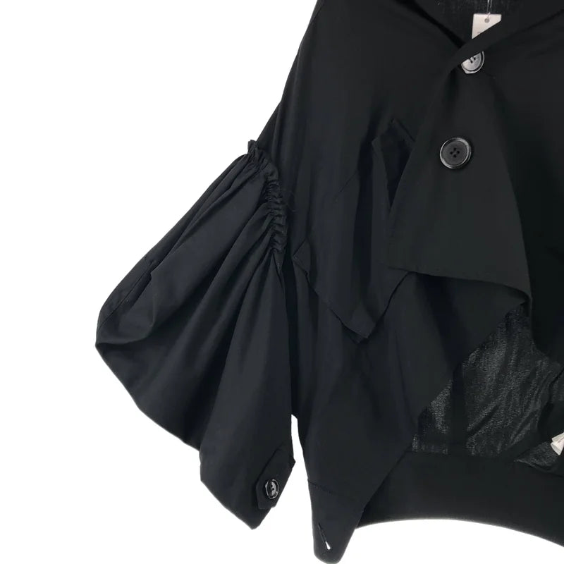 tao COMME des GARCONS / タオコムデギャルソン | 2025SS | 変形 ギャザーワイドスリーブ シングルジャケット | M | レディース