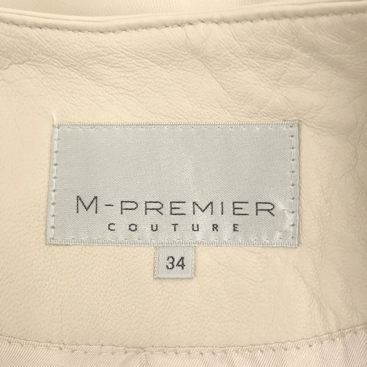 M-PREMIER / エムプルミエ | ラムレザー ライダースジャケット | 34 | ベージュ | レディース