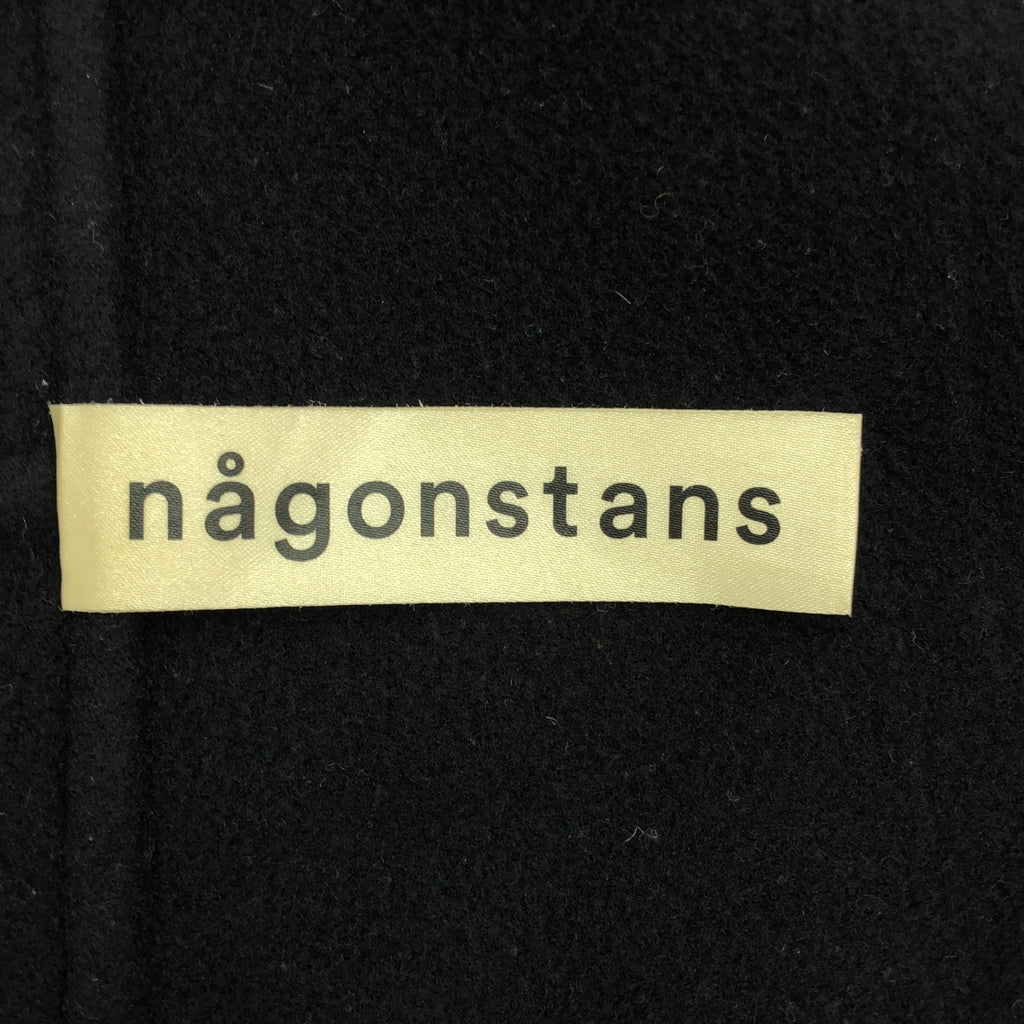 nagonstans / ナゴンスタンス | ウール混 フーデッド ロングコート | 38 | ネイビー | レディース