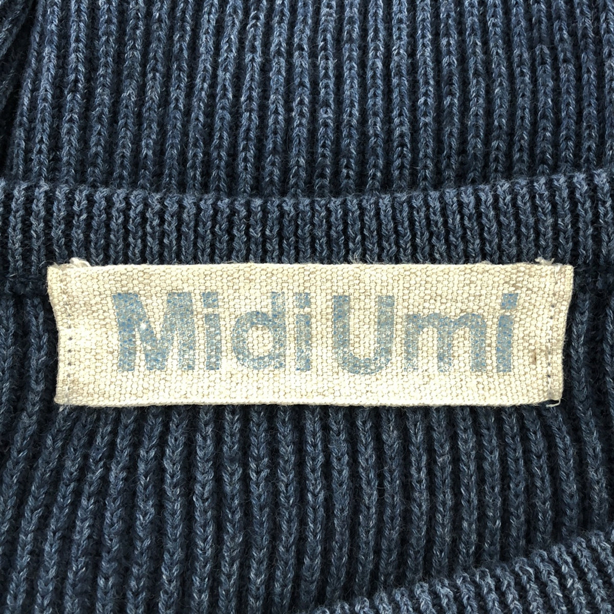 MidiUmi / ミディウミ | リブ 二ット サイドスリットワンピース | ブルー | レディース