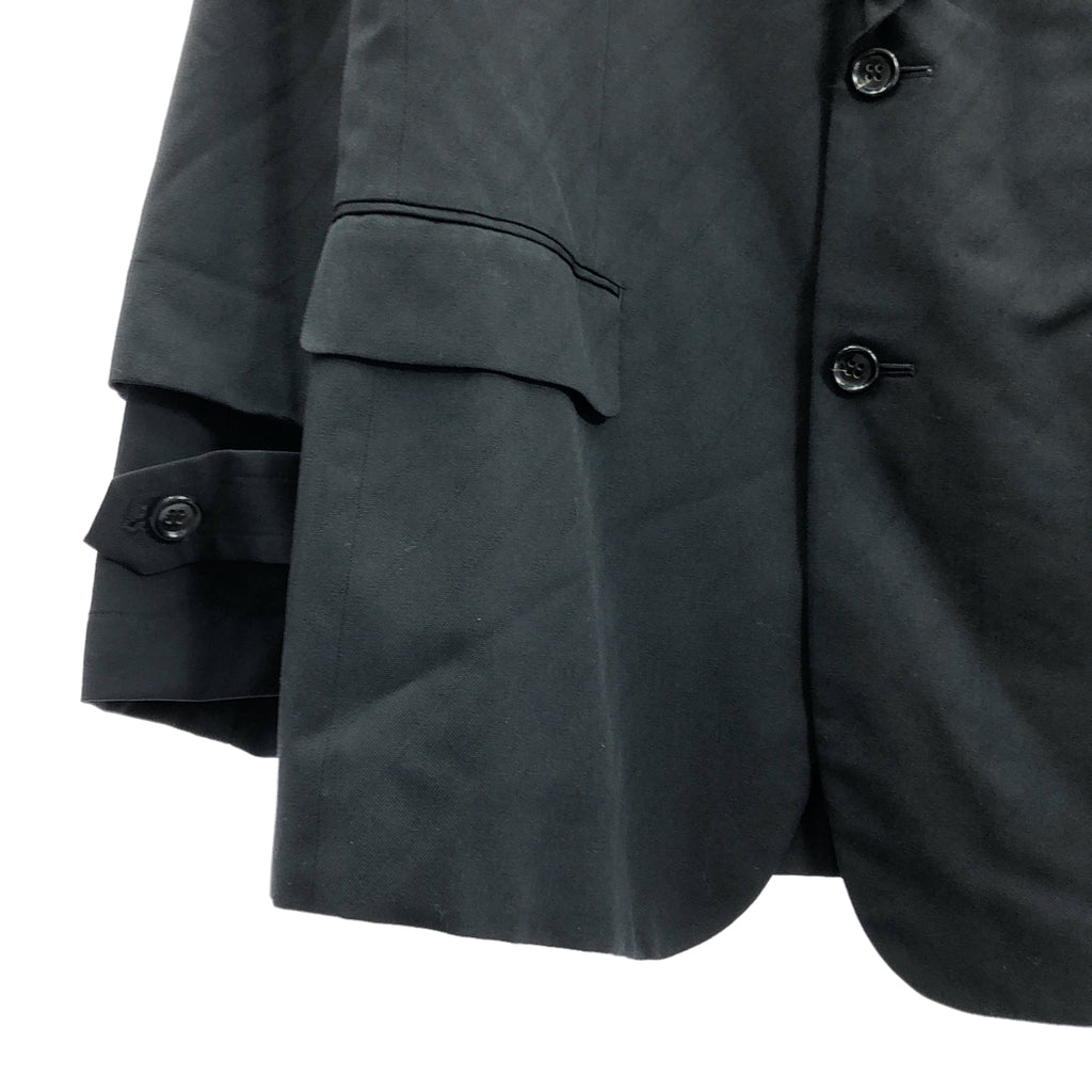COMME des GARCONS HOMME PLUS / 콤데 갤슨 옴플루스 | 2009SS | 자가드 도킹 레이어드 슬리브 싱글 재킷 / 도트 무늬 안감 |