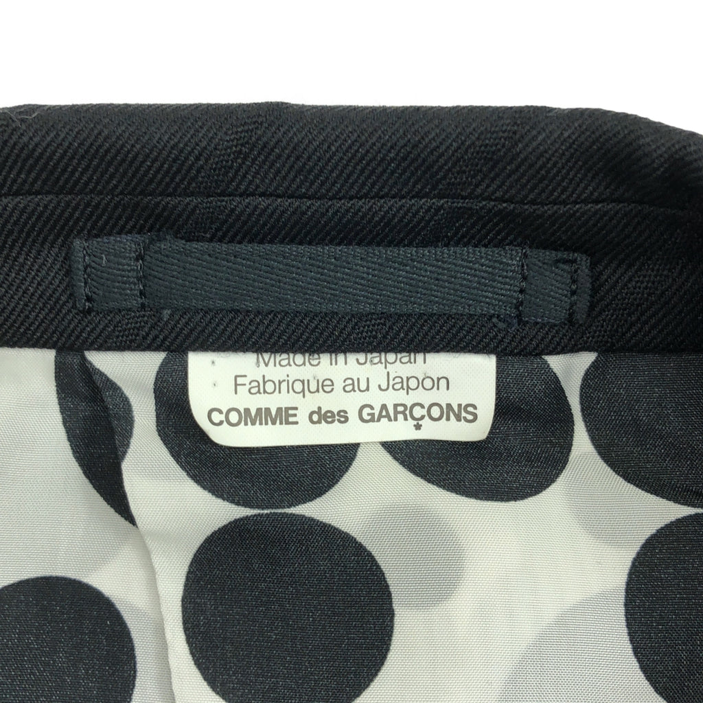 COMME des GARCONS HOMME PLUS / 콤데 갤슨 옴플루스 | 2009SS | 자가드 도킹 레이어드 슬리브 싱글 재킷 / 도트 무늬 안감 |
