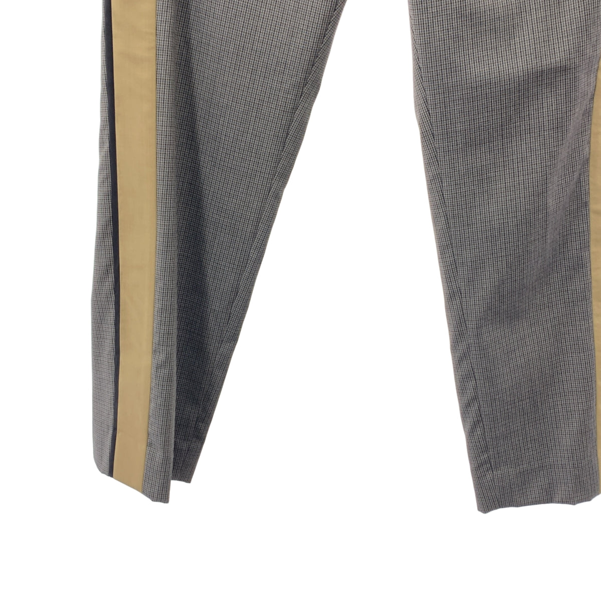 PRADA / プラダ | 千鳥格子 サイドライン スラックス | 44 | グレー | メンズ