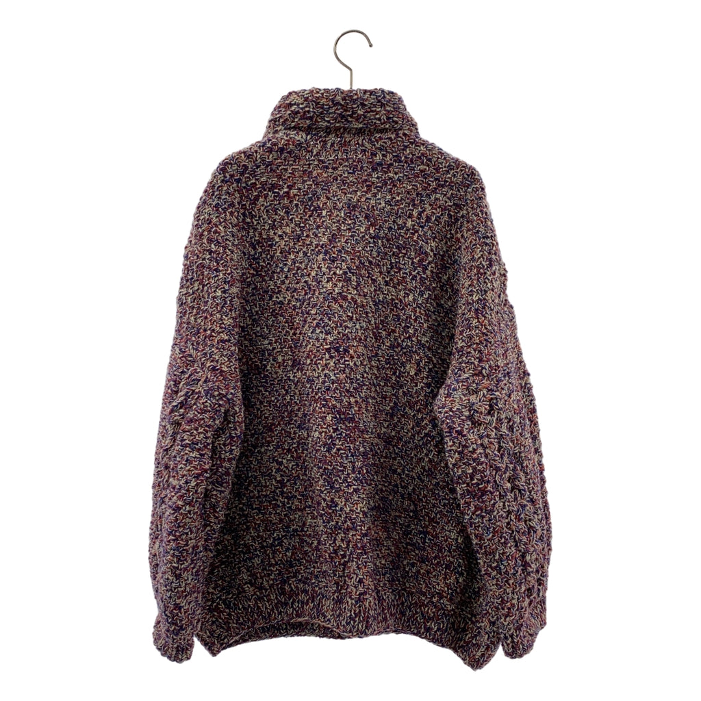 【미품】 ISABELLA STEFANELLI / 이사벨라 스테파넬리 | Jack Flight Isaran feu 잭 플라이트 핸드 니트 카디건 재킷 | M | 레드 / 블루 / 화이트 | 남성