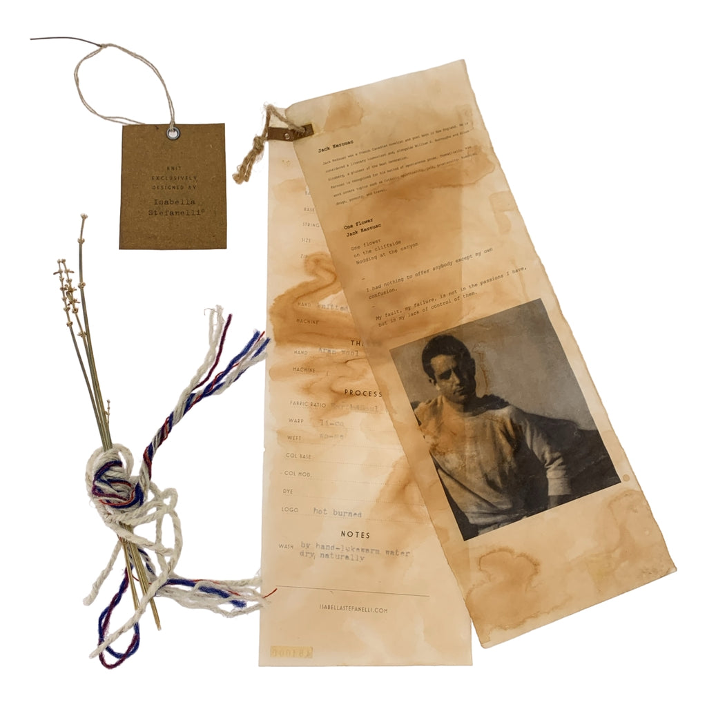 【미품】 ISABELLA STEFANELLI / 이사벨라 스테파넬리 | Jack Flight Isaran feu 잭 플라이트 핸드 니트 카디건 재킷 | M | 레드 / 블루 / 화이트 | 남성