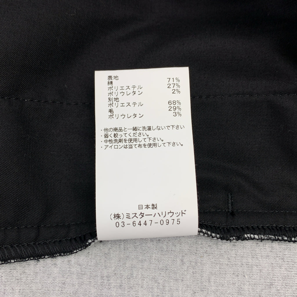 N.HOOLYWOOD / エヌハリウッド | ウール グレンチェック レザーロゴジップ オーバー ジャケット | 40 | メンズ