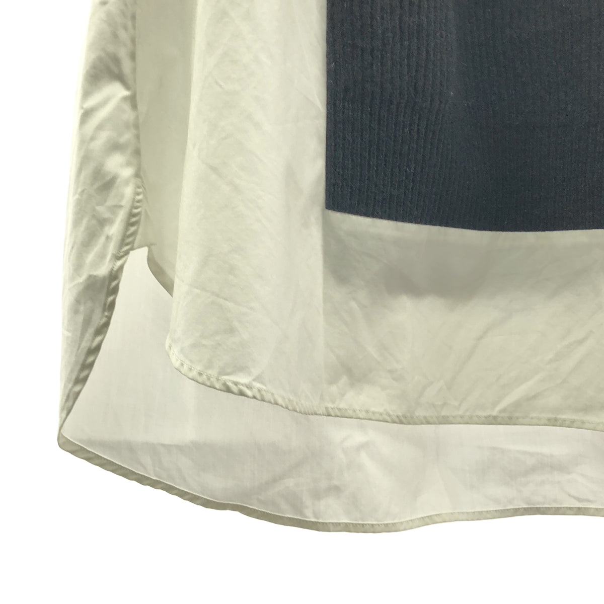 Maison Margiela / 馬丁馬吉拉 | 層次感針織超大版襯衫洋裝 | S | 黑/白 | 女款