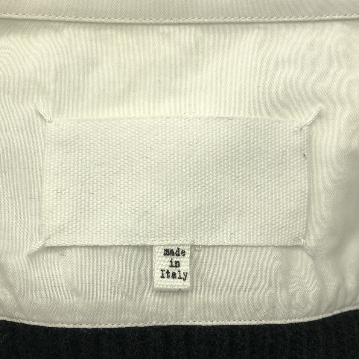 Maison Margiela / 馬丁馬吉拉 | 層次感針織超大版襯衫洋裝 | S | 黑/白 | 女款