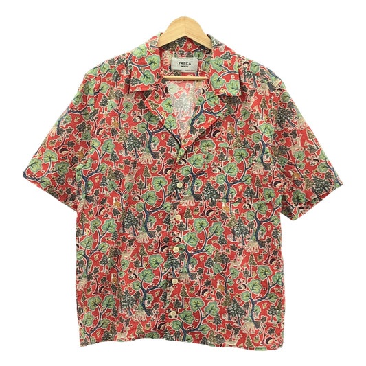 YAECA WRITE / Yaeca Light | 2018SS | CAMP SHIRT DOE A DEER RED Camp cotton shirt with animal print | M | Men's